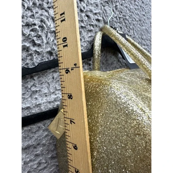 NWT Furla Oro Glam Gold Glitter Candy Bag Satchel w/ Box $228 - Picture 10 of 11